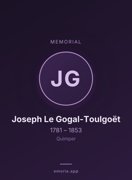 Memorial portrait of Joseph Le Gogal-Toulgoët