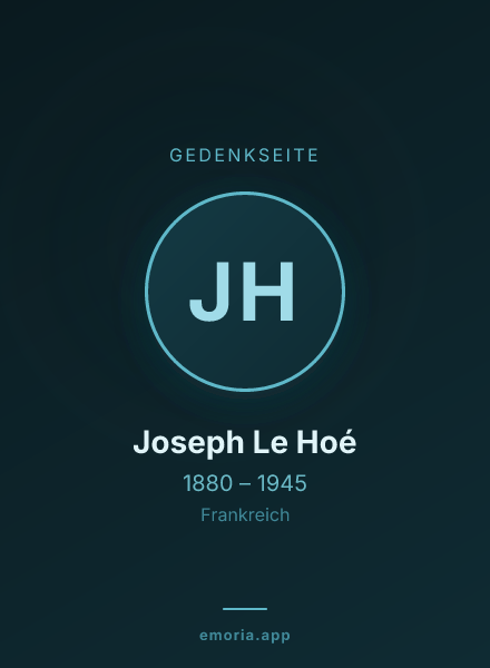 Gedenkportrait von Joseph Le Hoé