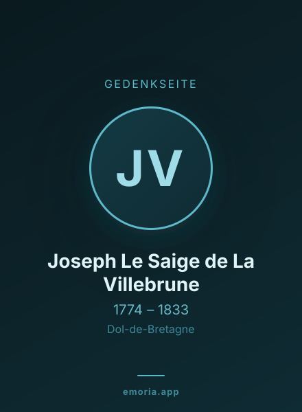 Gedenkportrait von Joseph Le Saige de La Villebrune