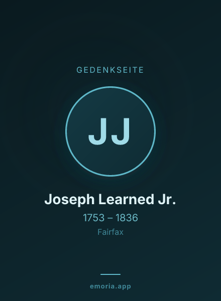 Gedenkportrait von Joseph Learned Jr.