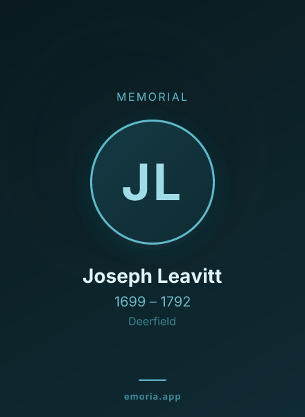Memorial portrait of Joseph Leavitt