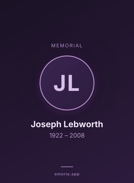 Memorial portrait of Joseph Lebworth