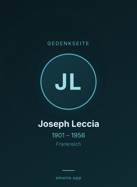 Gedenkportrait von Joseph Leccia