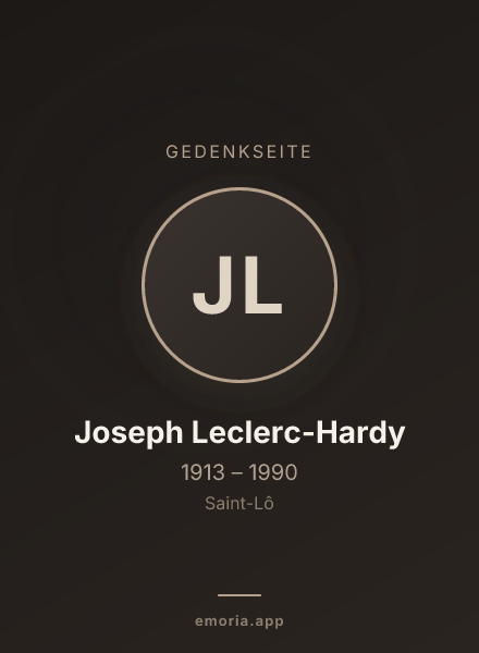Gedenkportrait von Joseph Leclerc-Hardy