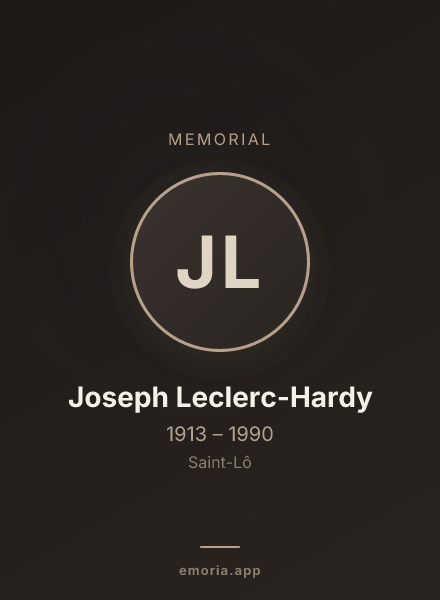 Memorial portrait of Joseph Leclerc-Hardy
