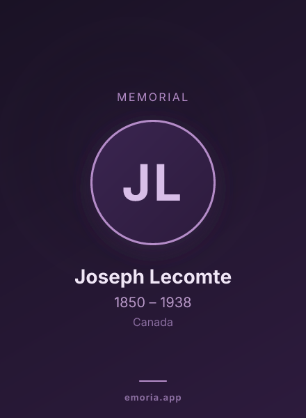 Memorial portrait of Joseph Lecomte