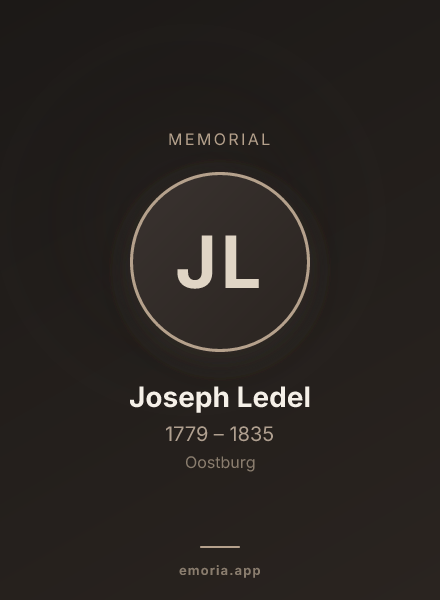 Memorial portrait of Joseph Ledel