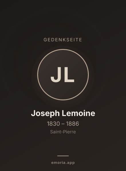 Gedenkportrait von Joseph Lemoine