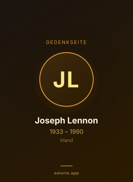 Gedenkportrait von Joseph Lennon