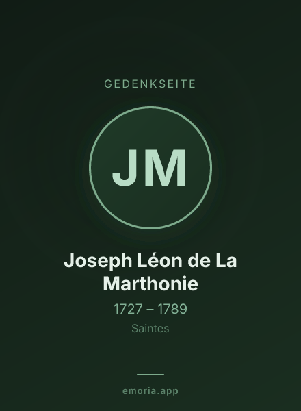 Gedenkportrait von Joseph Léon de La Marthonie
