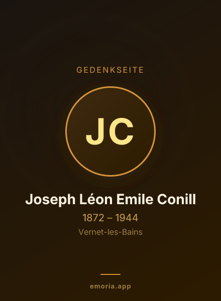 Gedenkportrait von Joseph Léon Emile Conill