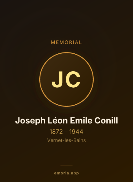 Memorial portrait of Joseph Léon Emile Conill