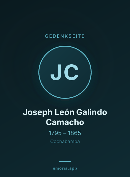 Gedenkportrait von Joseph León Galindo Camacho