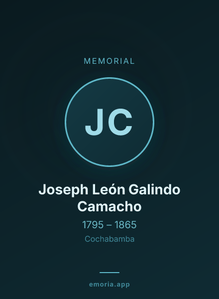 Memorial portrait of Joseph León Galindo Camacho