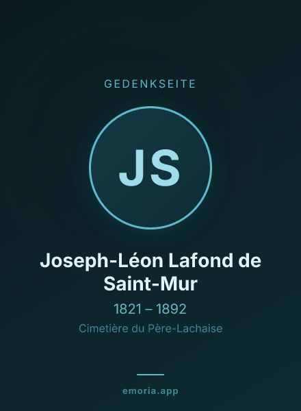 Gedenkportrait von Joseph-Léon Lafond de Saint-Mur
