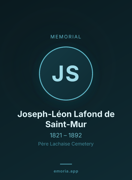 Memorial portrait of Joseph-Léon Lafond de Saint-Mur
