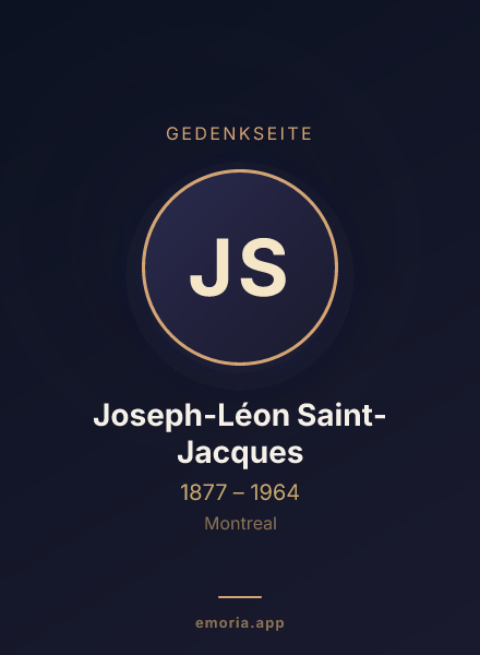 Gedenkportrait von Joseph-Léon Saint-Jacques