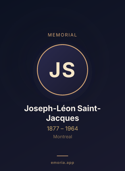 Memorial portrait of Joseph-Léon Saint-Jacques