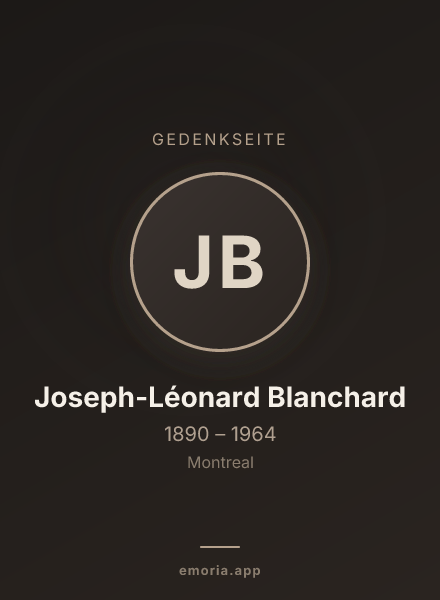 Gedenkportrait von Joseph-Léonard Blanchard