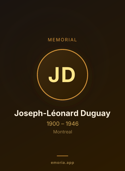 Memorial portrait of Joseph-Léonard Duguay
