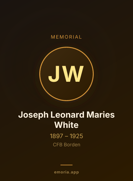 Memorial portrait of Joseph Leonard Maries White