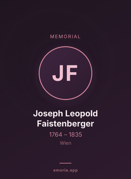 Memorial portrait of Joseph Leopold Faistenberger