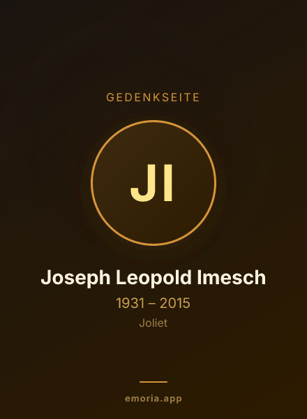 Gedenkportrait von Joseph Leopold Imesch
