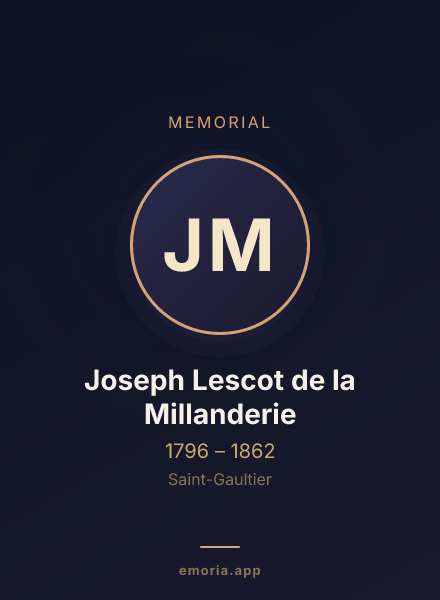 Memorial portrait of Joseph Lescot de la Millanderie