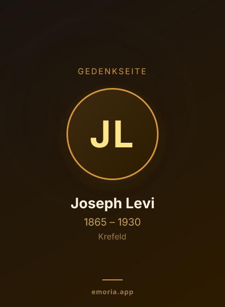 Gedenkportrait von Joseph Levi