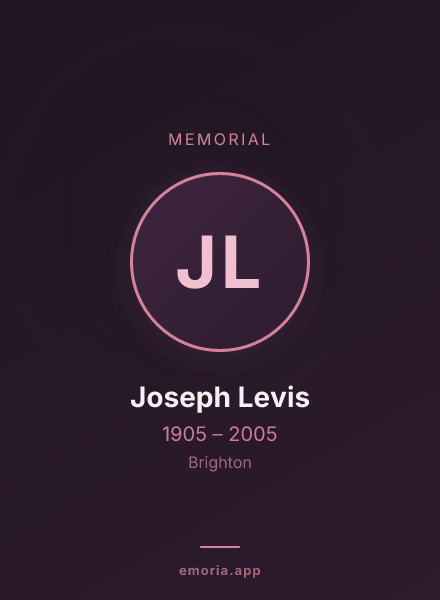 Memorial portrait of Joseph Levis