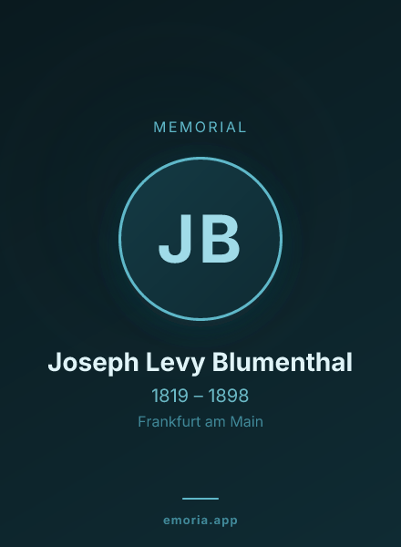 Memorial portrait of Joseph Levy Blumenthal