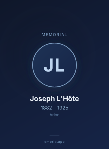 Memorial portrait of Joseph L'Hôte