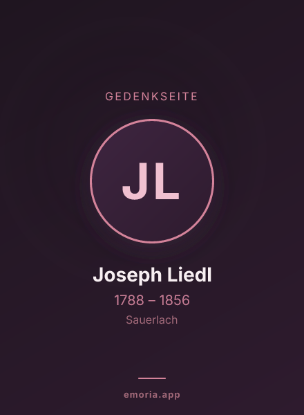 Gedenkportrait von Joseph Liedl