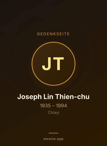 Gedenkportrait von Joseph Lin Thien-chu