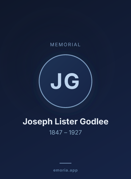 Memorial portrait of Joseph Lister Godlee