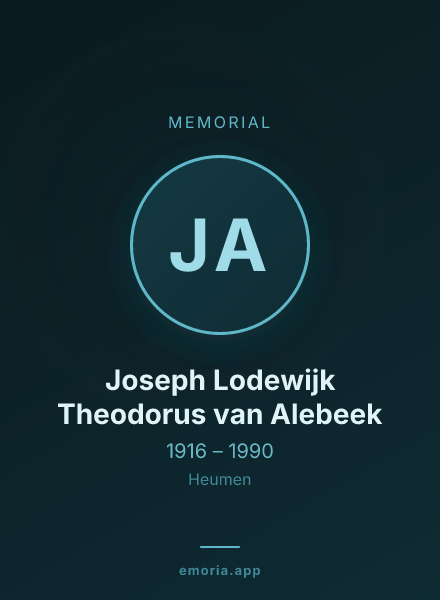 Memorial portrait of Joseph Lodewijk Theodorus van Alebeek