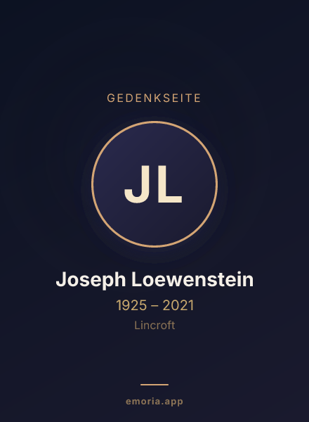 Gedenkportrait von Joseph Loewenstein