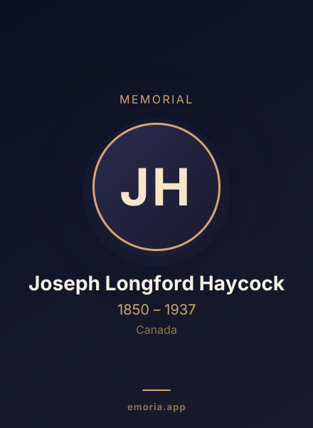 Memorial portrait of Joseph Longford Haycock