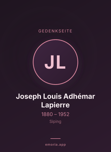 Gedenkportrait von Joseph Louis Adhémar Lapierre