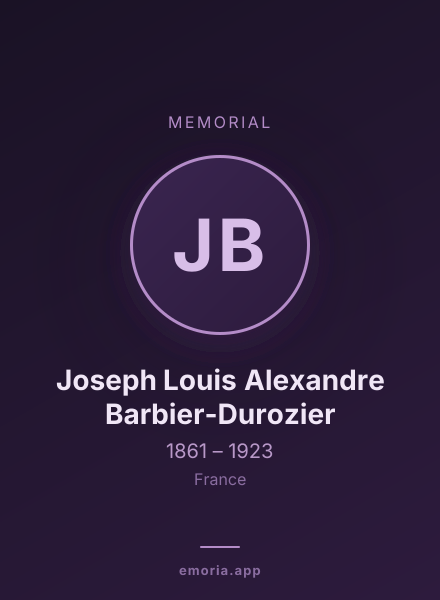 Memorial portrait of Joseph Louis Alexandre Barbier-Durozier