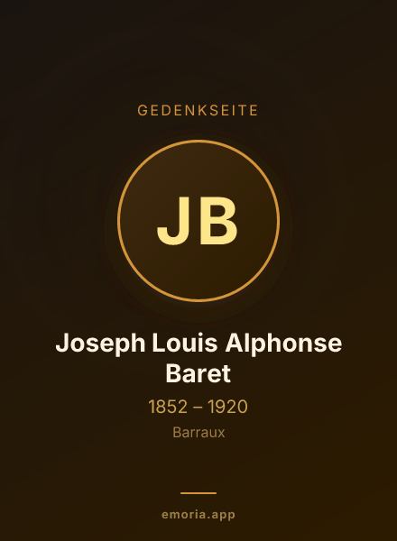 Gedenkportrait von Joseph Louis Alphonse Baret