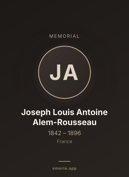 Memorial portrait of Joseph Louis Antoine Alem-Rousseau