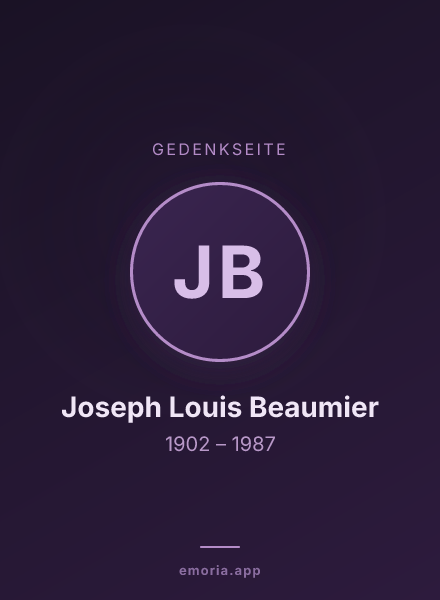 Gedenkportrait von Joseph Louis Beaumier