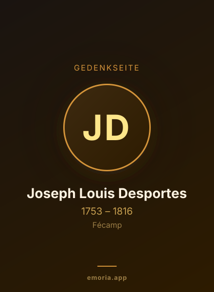 Gedenkportrait von Joseph Louis Desportes