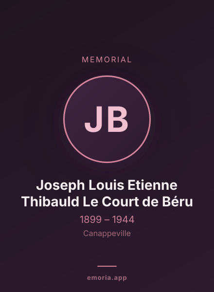 Memorial portrait of Joseph Louis Etienne Thibauld Le Court de Béru