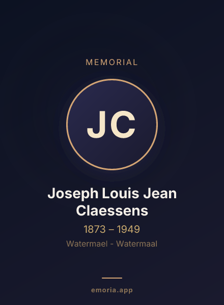 Memorial portrait of Joseph Louis Jean Claessens