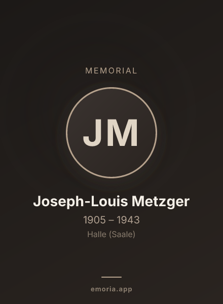 Memorial portrait of Joseph-Louis Metzger