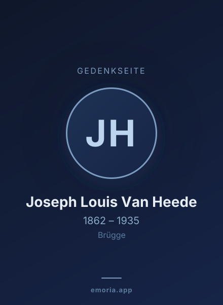 Gedenkportrait von Joseph Louis Van Heede
