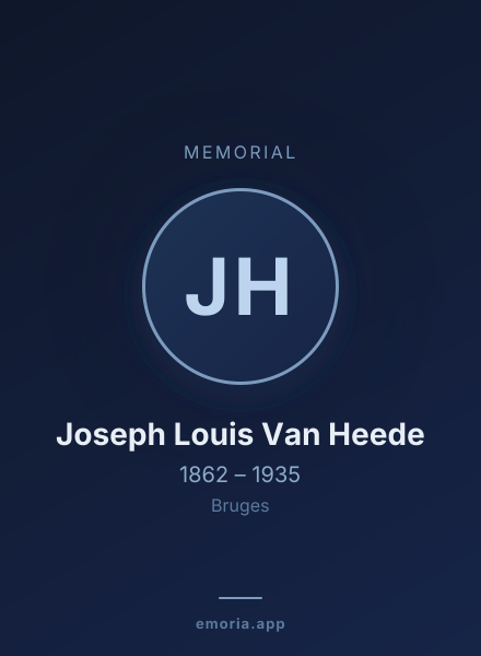 Memorial portrait of Joseph Louis Van Heede