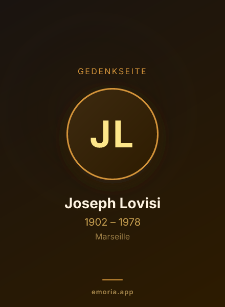 Gedenkportrait von Joseph Lovisi